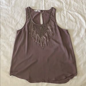 Purple jewel tank top